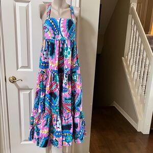 J.Crew Colorful print midi/maxi Dress, sz 8
